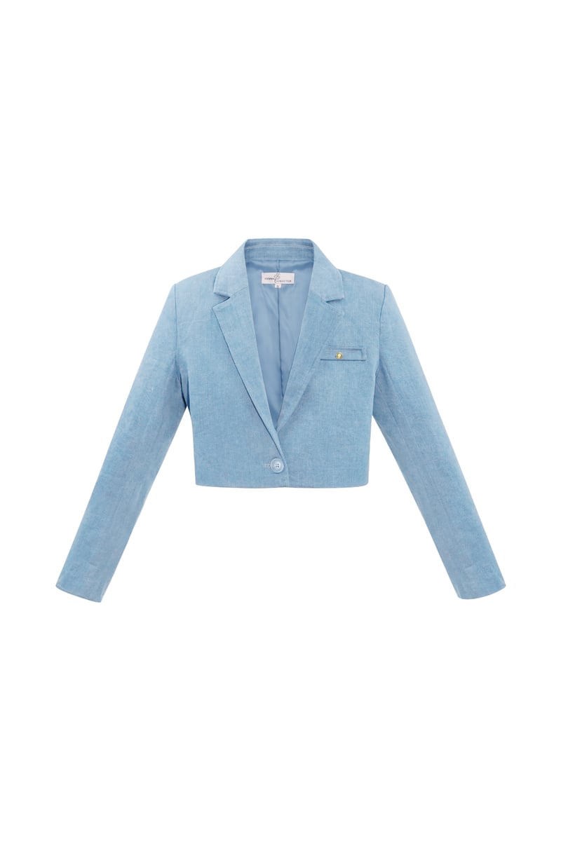Denim cropped blazer