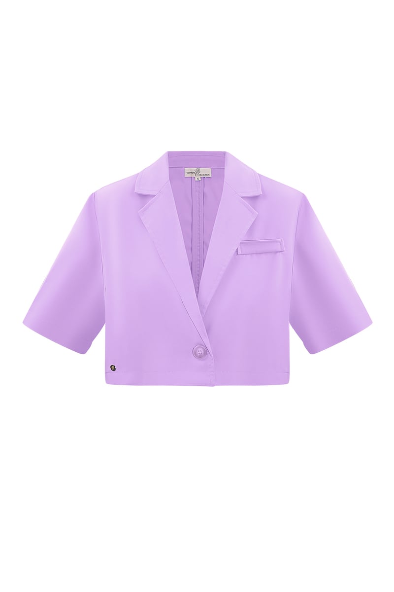 Pastel basic cropped blazer