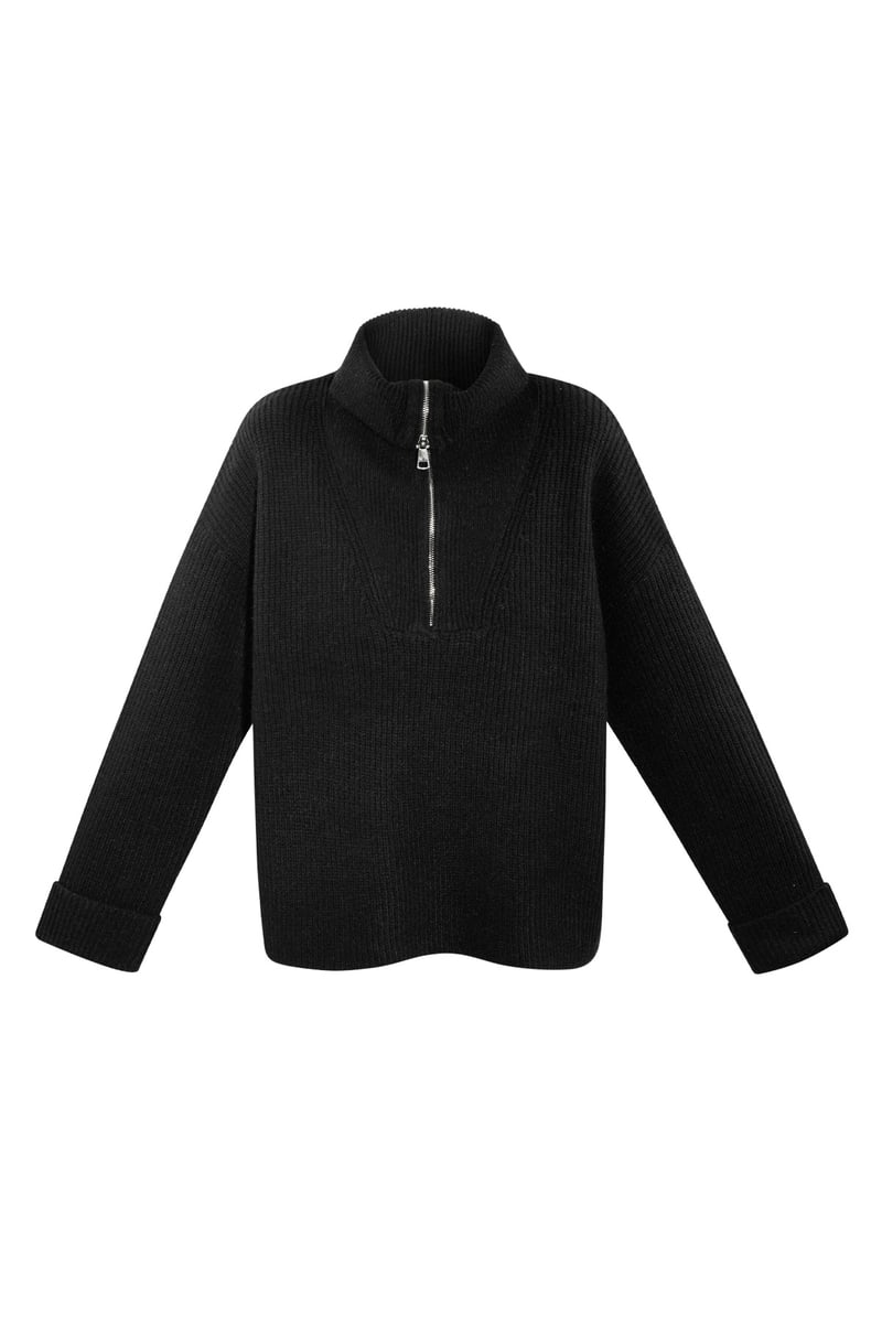 Neutral knit sweater - black