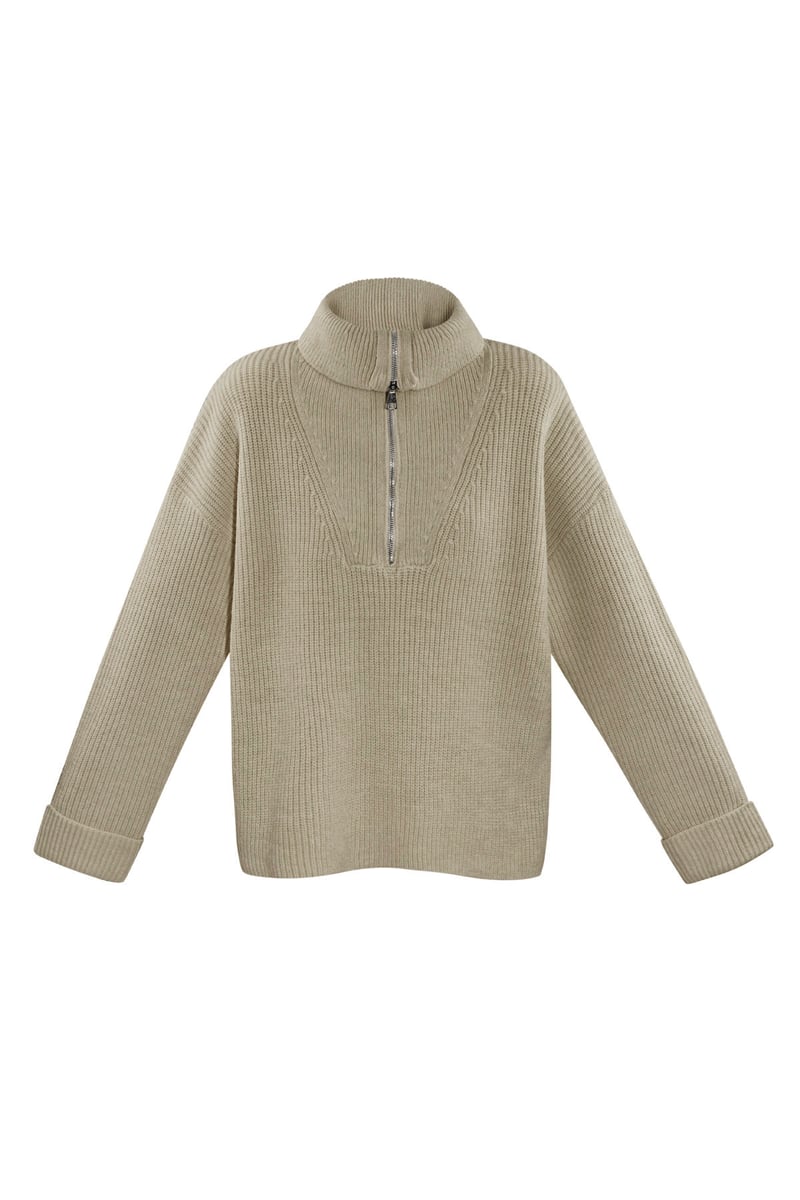 Neutral knit sweater - black