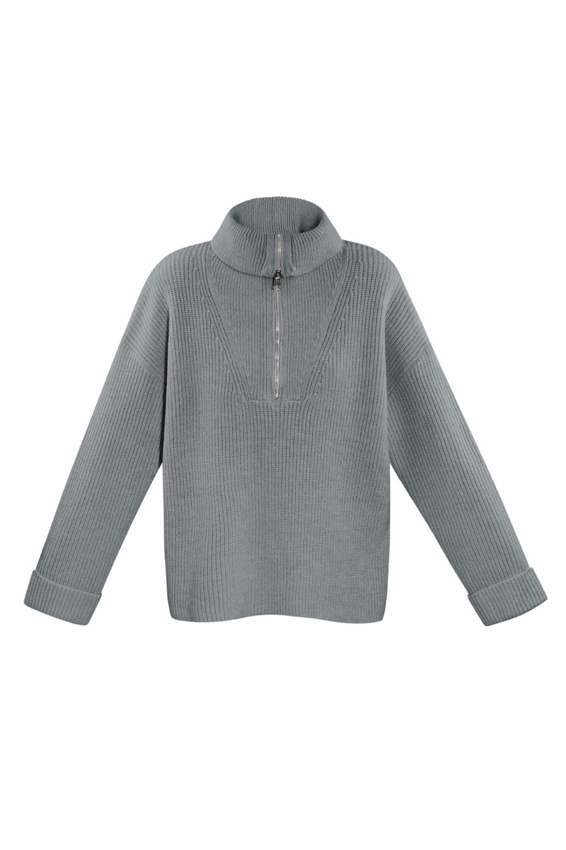 Neutral knit sweater - black