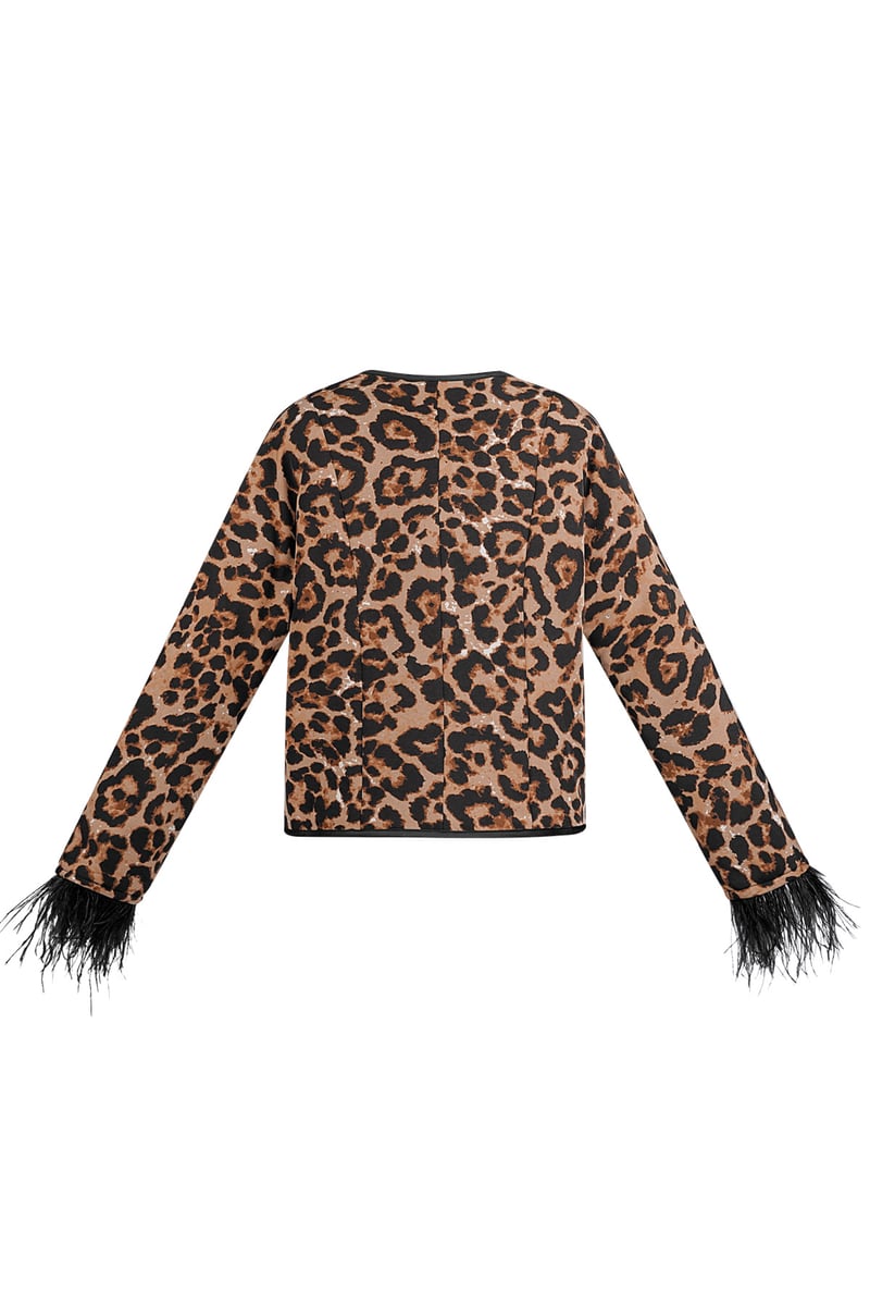 Feather Jacket Leopard Print