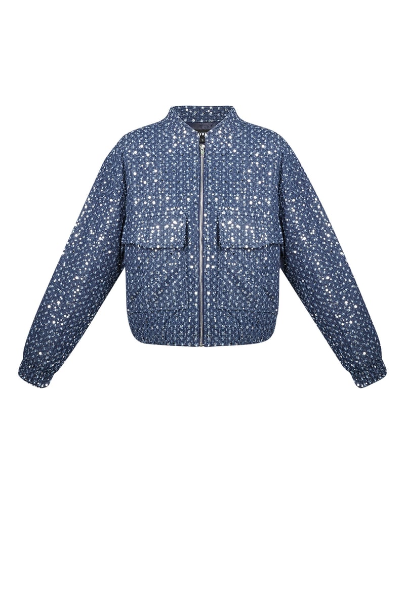 Denim jacket with sequins - Blue