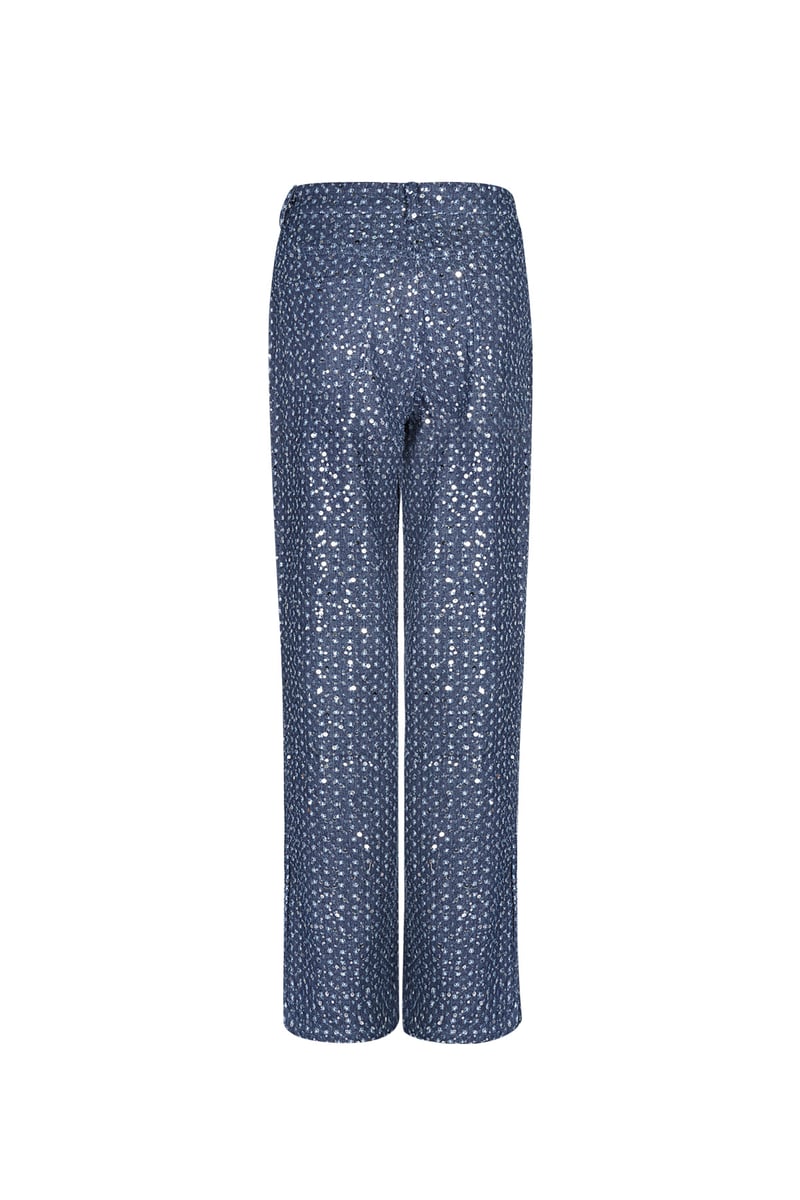Denim Jeans with Sequins - Blue