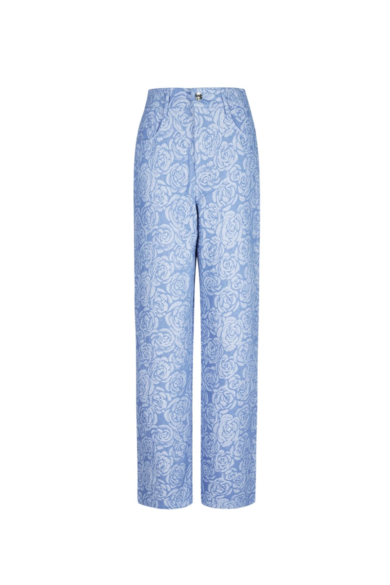 Flower fusion pants - light blue