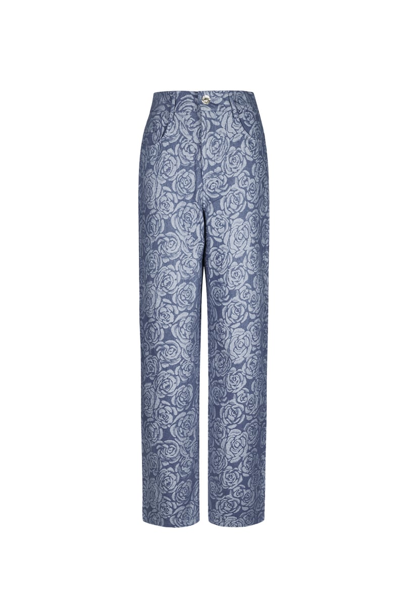 Flower fusion pants - light blue