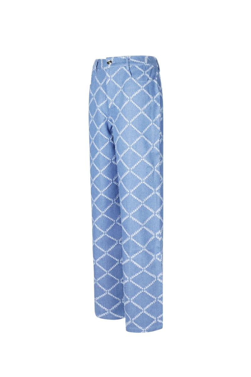 Grids of grace jeans - Light blue