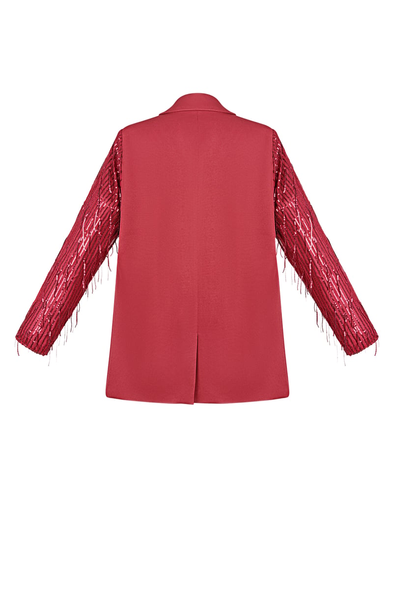 Blazer glitter sleeves - Red