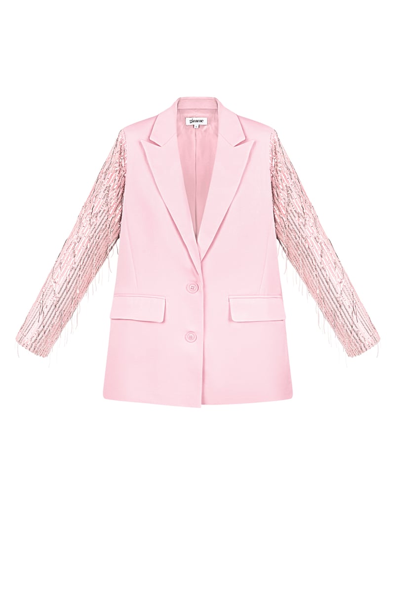 Blazer glitter sleeves - Red
