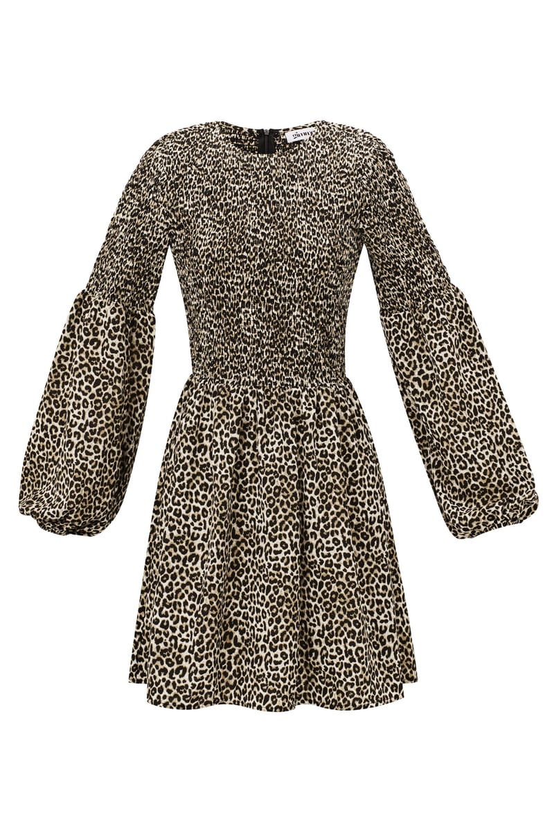Leopard Mini Dress - Brown
