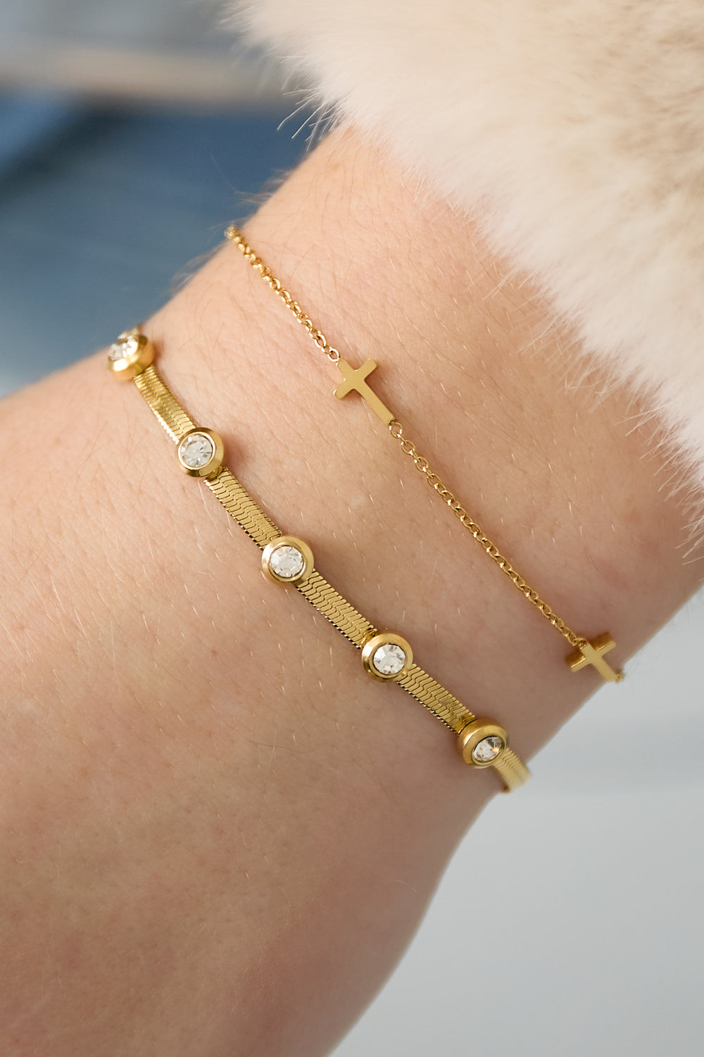 Rhinestone Chain Bracelet