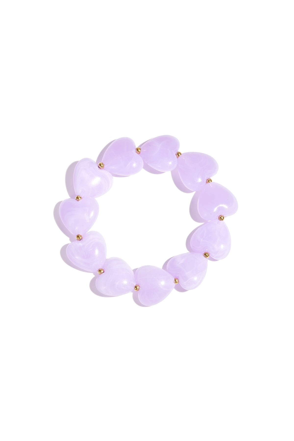 Acrylic Beaded Heart Bracelet