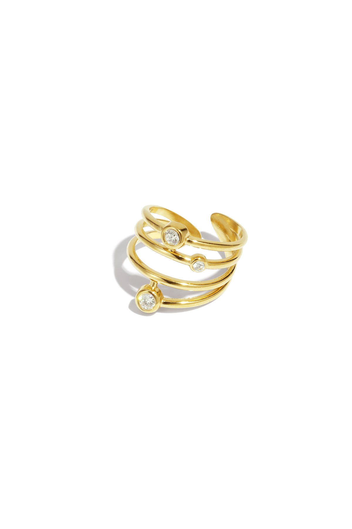Stainless Steel Statement Lines Ring