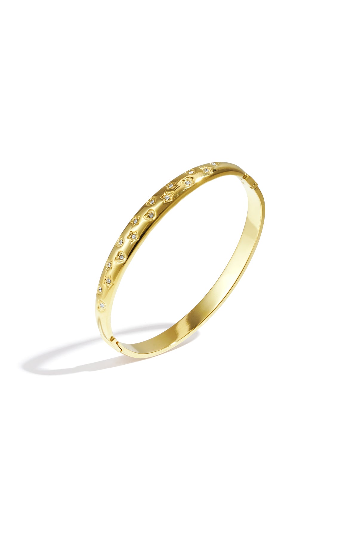 Stainless Steel Casual Polka Dots Bangle