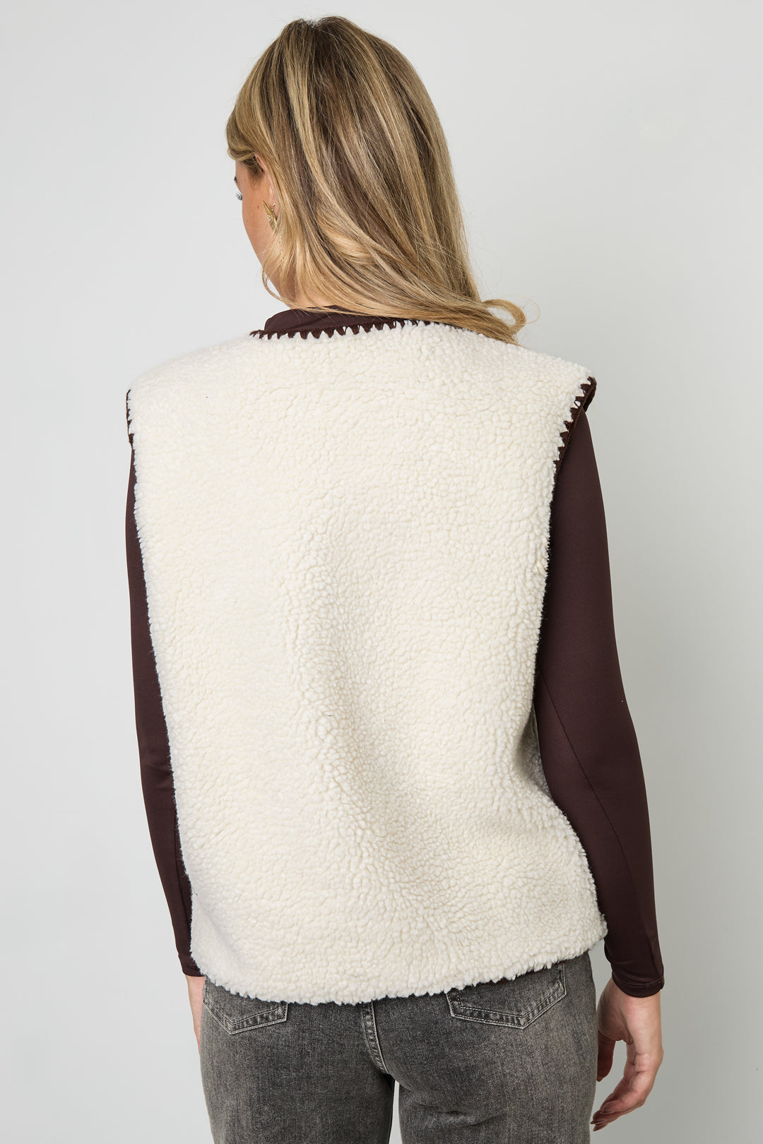 Woven Polyester Fiber Women's Vests Casual Fall/Winter Color Clash