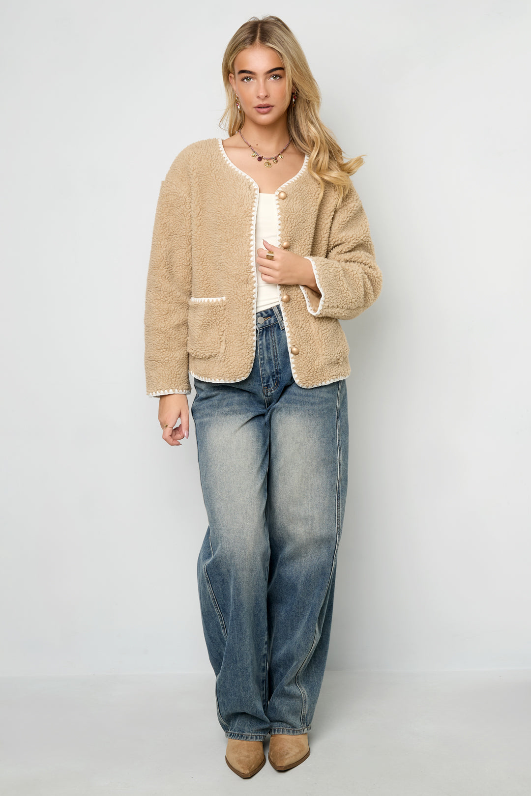Woven Polyester Fiber Women's Jacket Casual Fall/Winter Color Clash