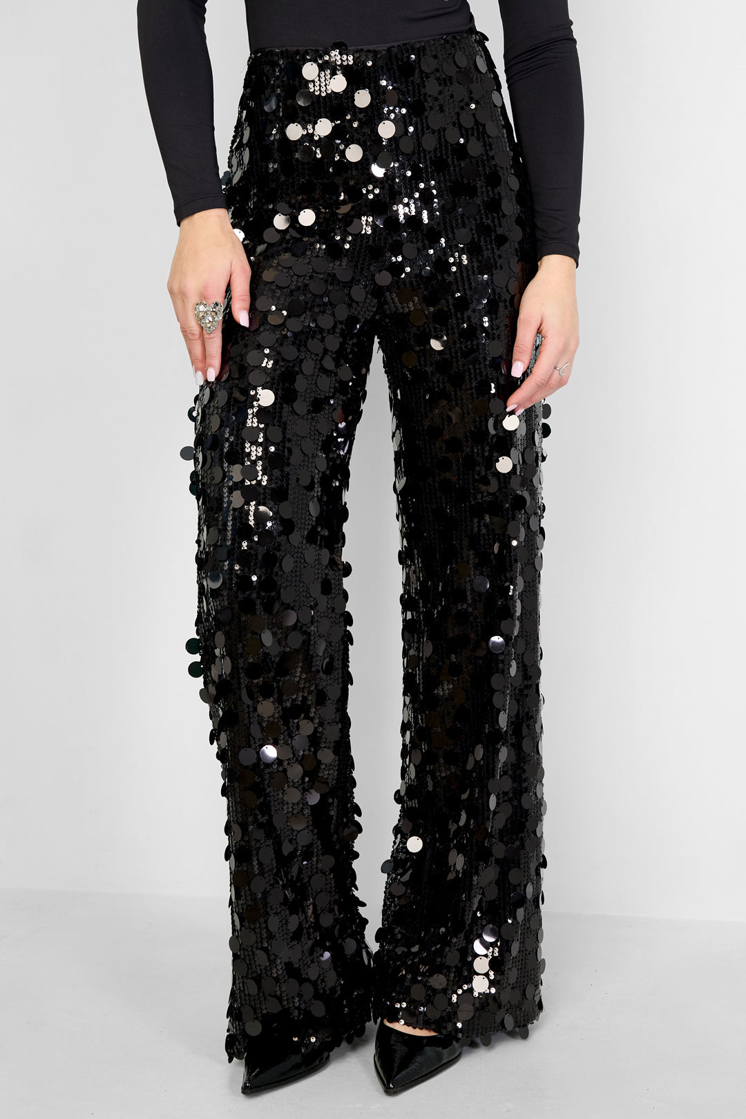 Sequins Straight Leg Pants