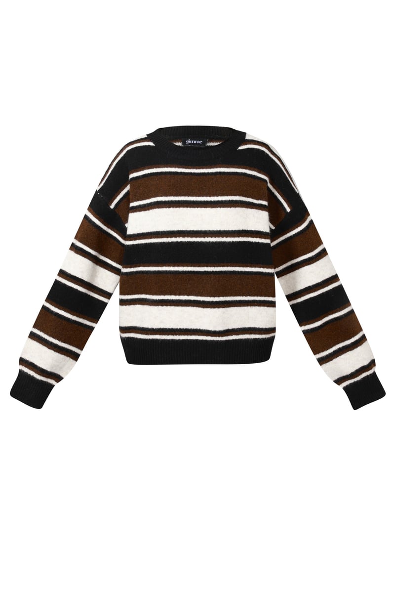 Polyester Casual Stripes Knit Sweater