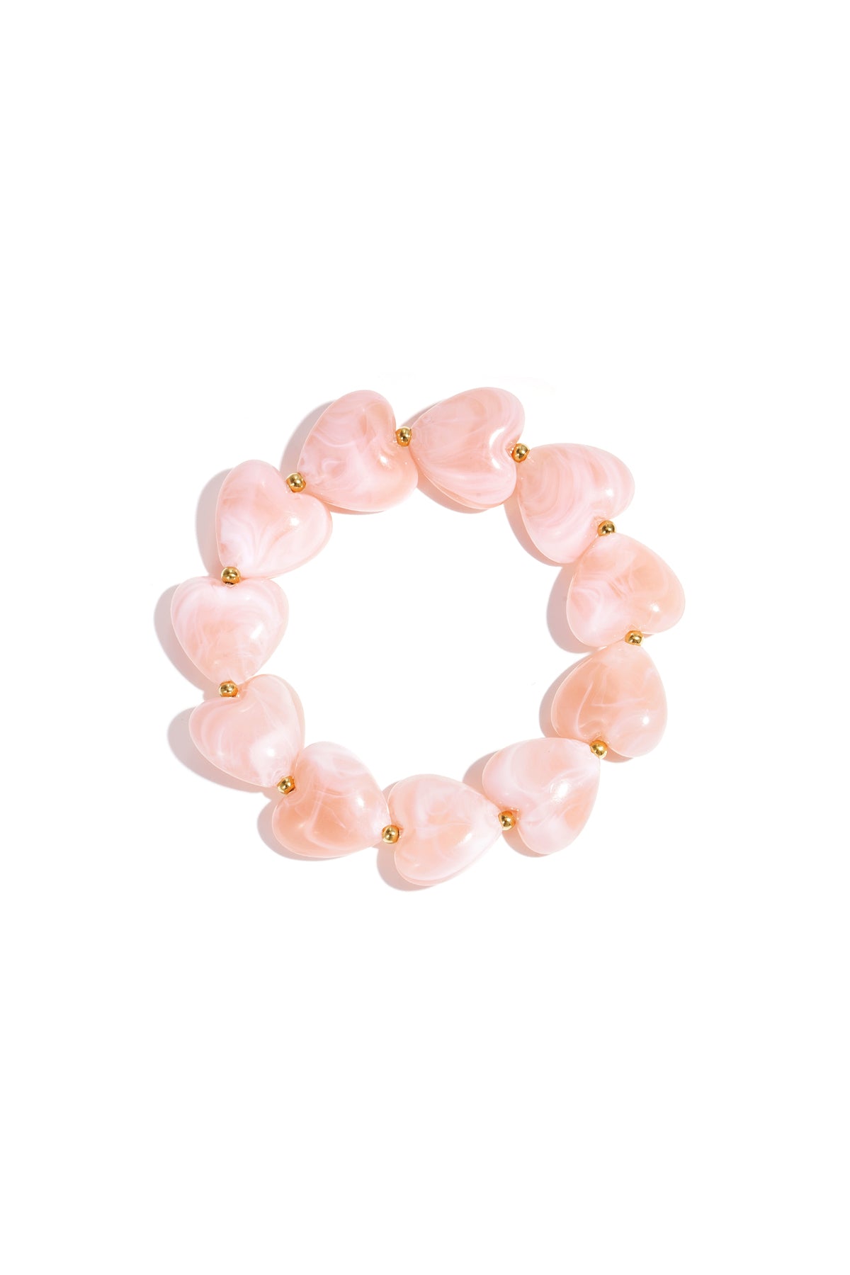 Acrylic Beaded Heart Bracelet