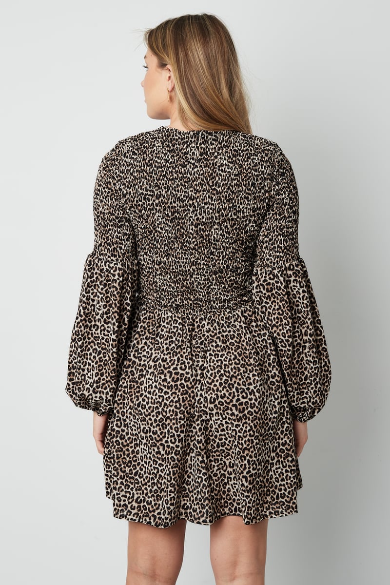 Leopard Mini Dress - Brown