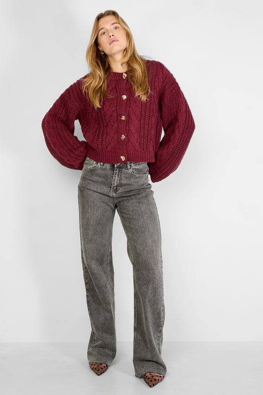 Knitted Polyester Cardigan