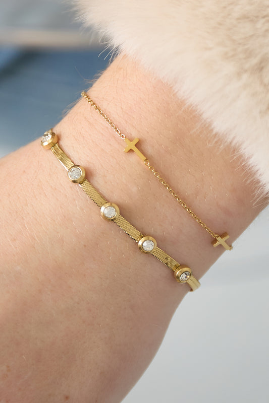 Stainless Steel Cross Bracelet