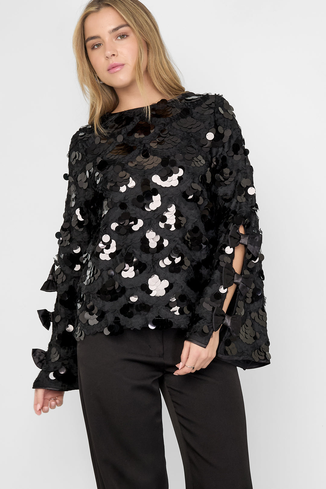 Sequins Long Sleeve Top