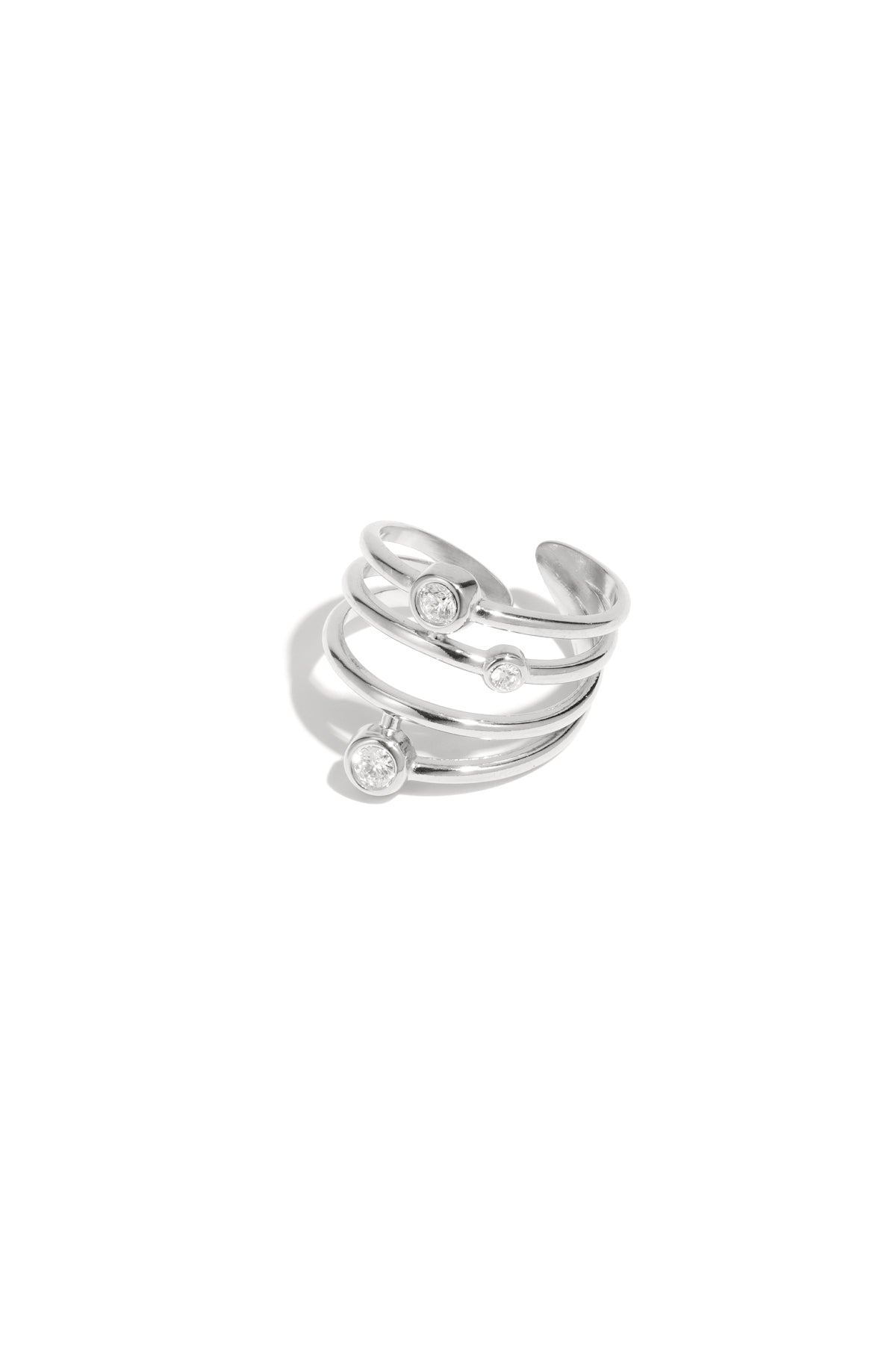 Stainless Steel Statement Lines Ring