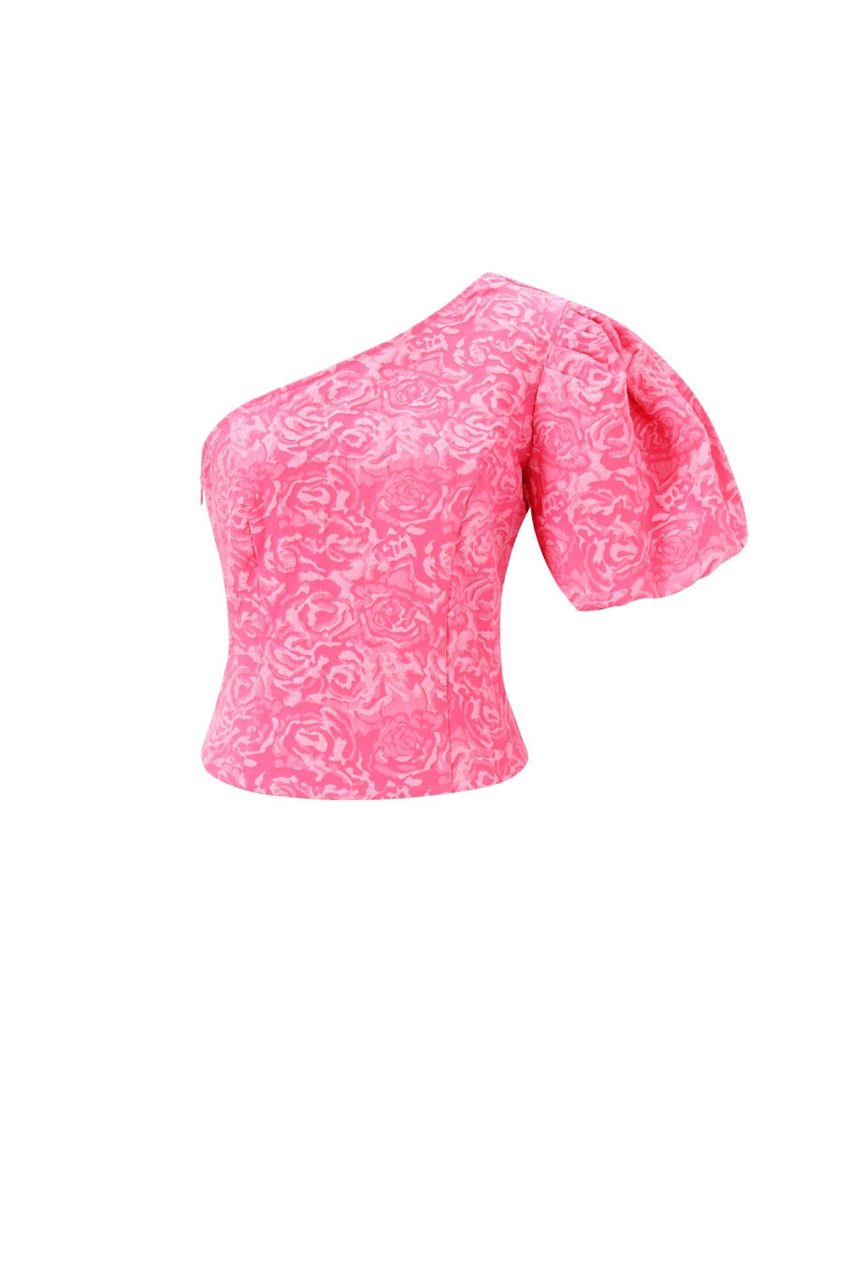 One-Shoulder Floral Print Top