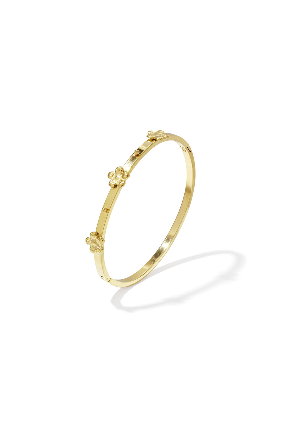 Stainless Steel Flower Bangle
