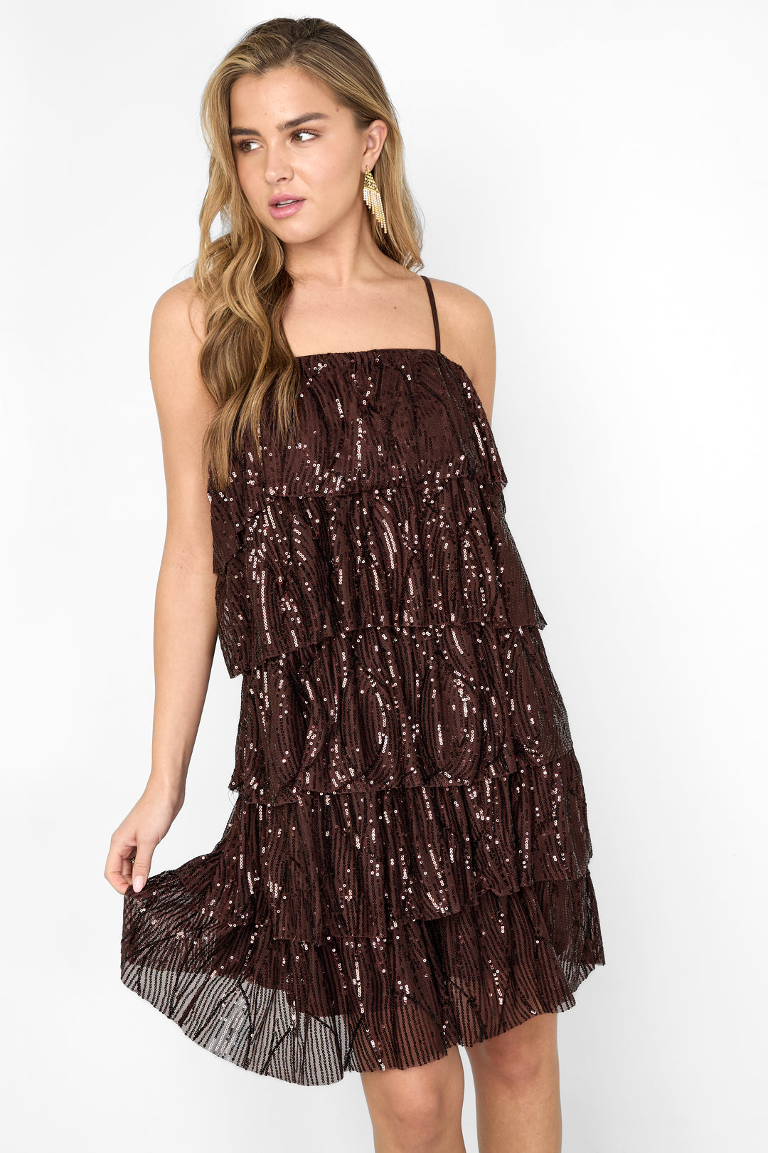 Elegant Mini Dress with Sequins