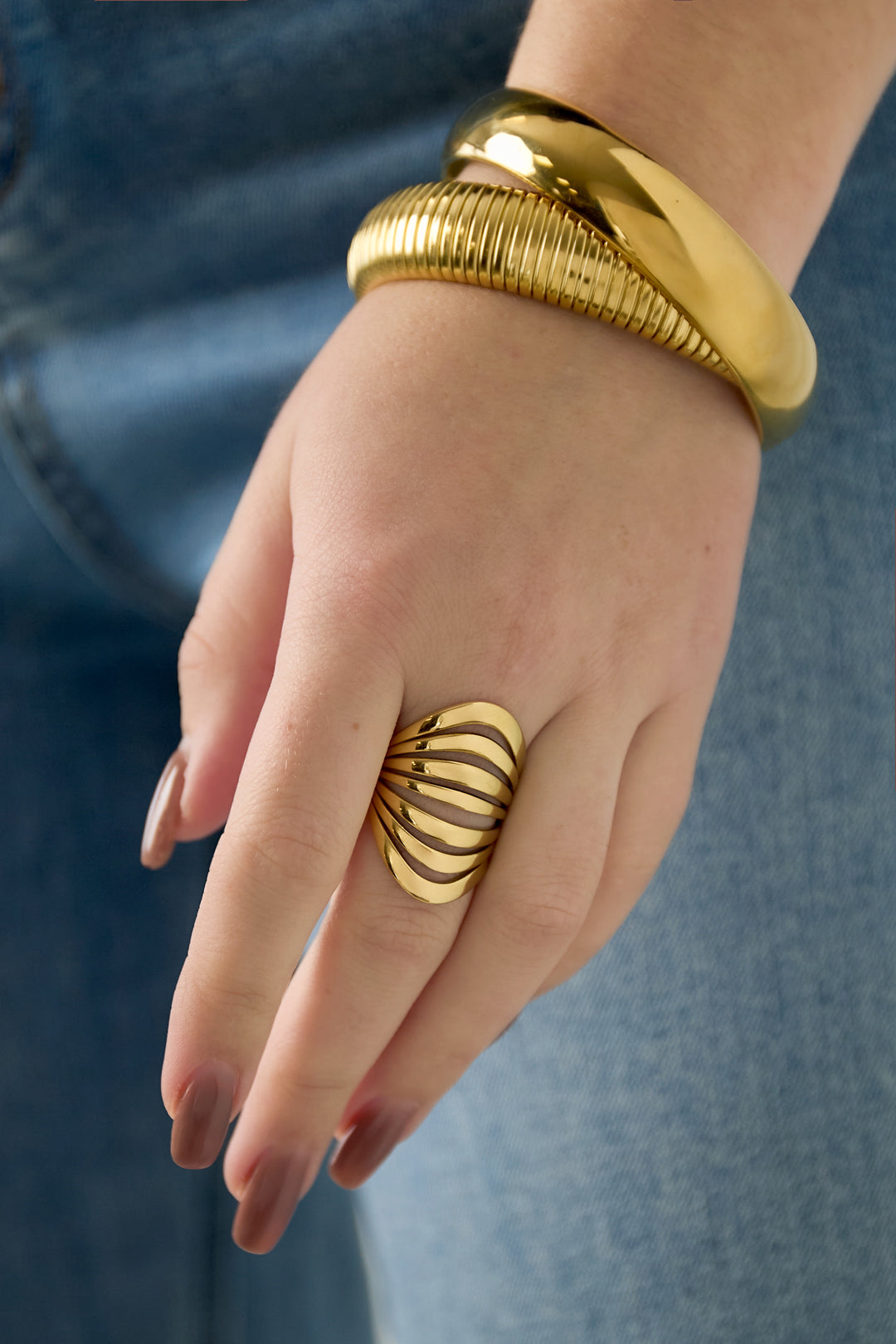 Casual Lines Statement Ring
