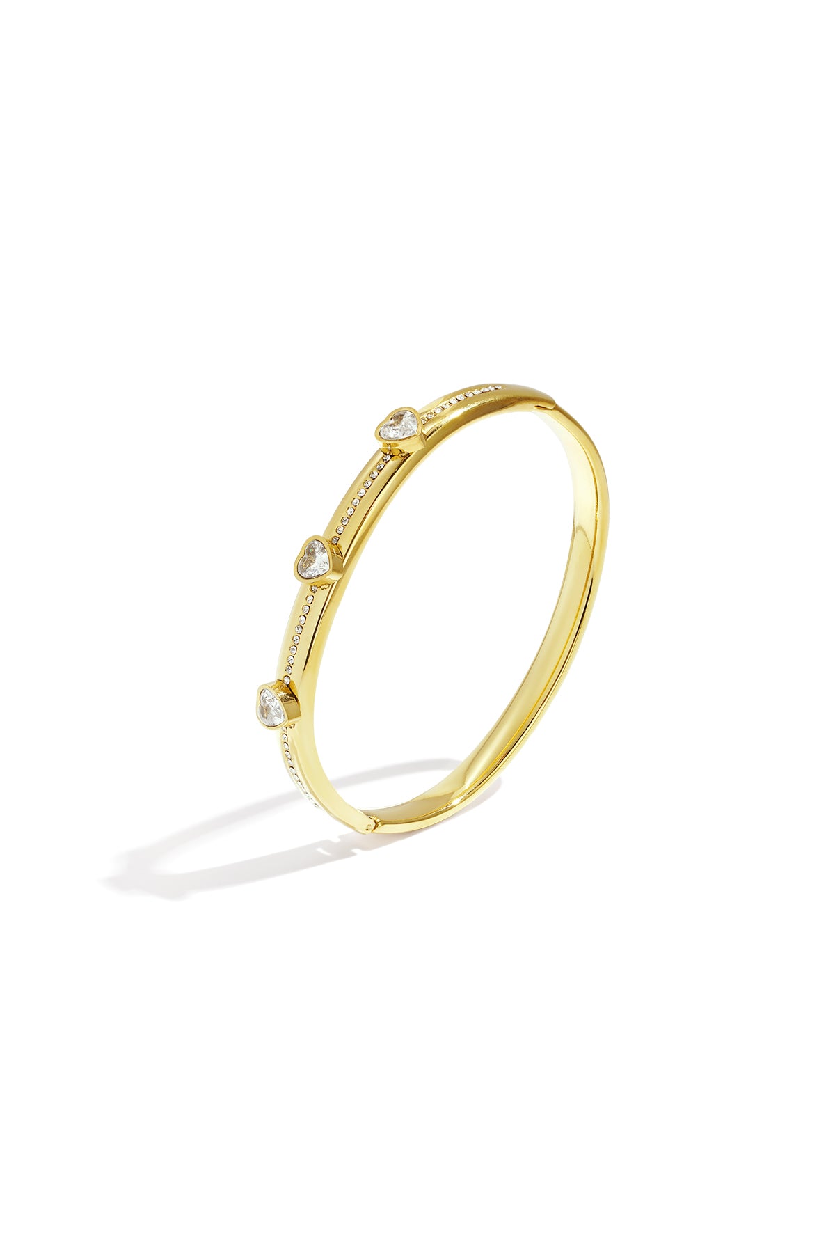 Stainless Steel Heart Bangle