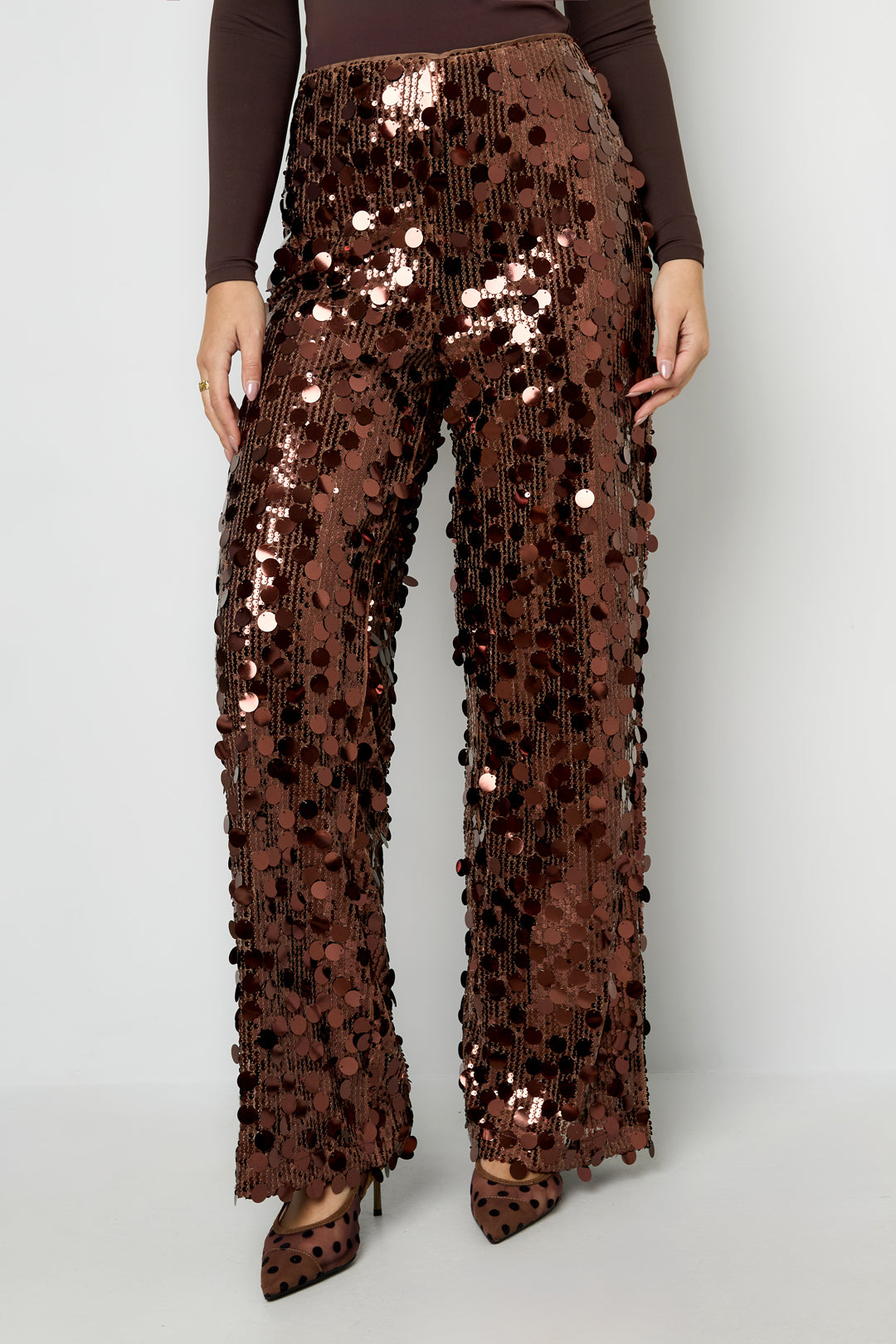 Sequins Straight Leg Pants
