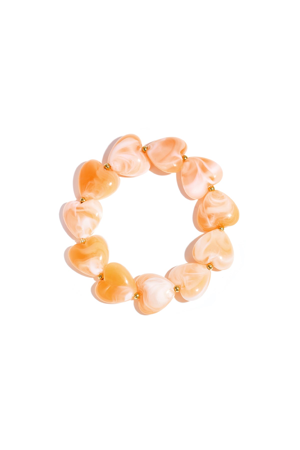 Acrylic Beaded Heart Bracelet