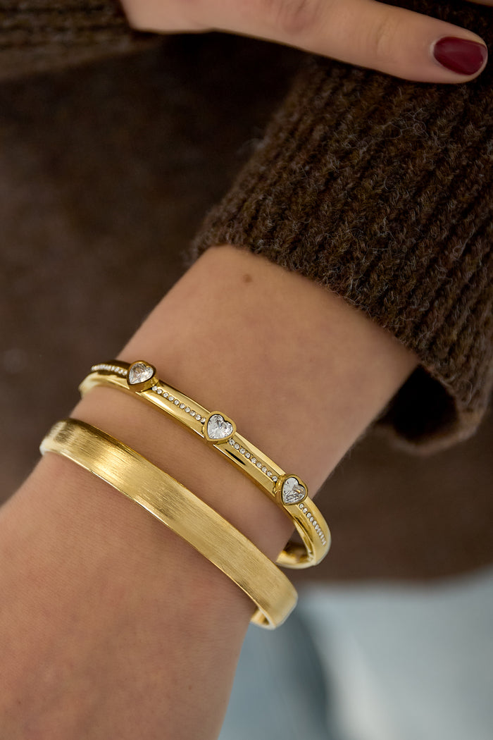 Stainless Steel Heart Bangle