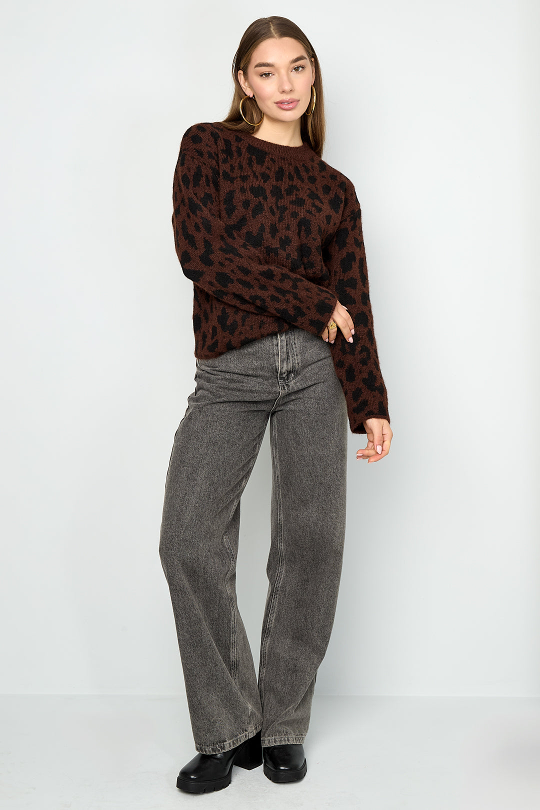 Leopard Knit Sweater